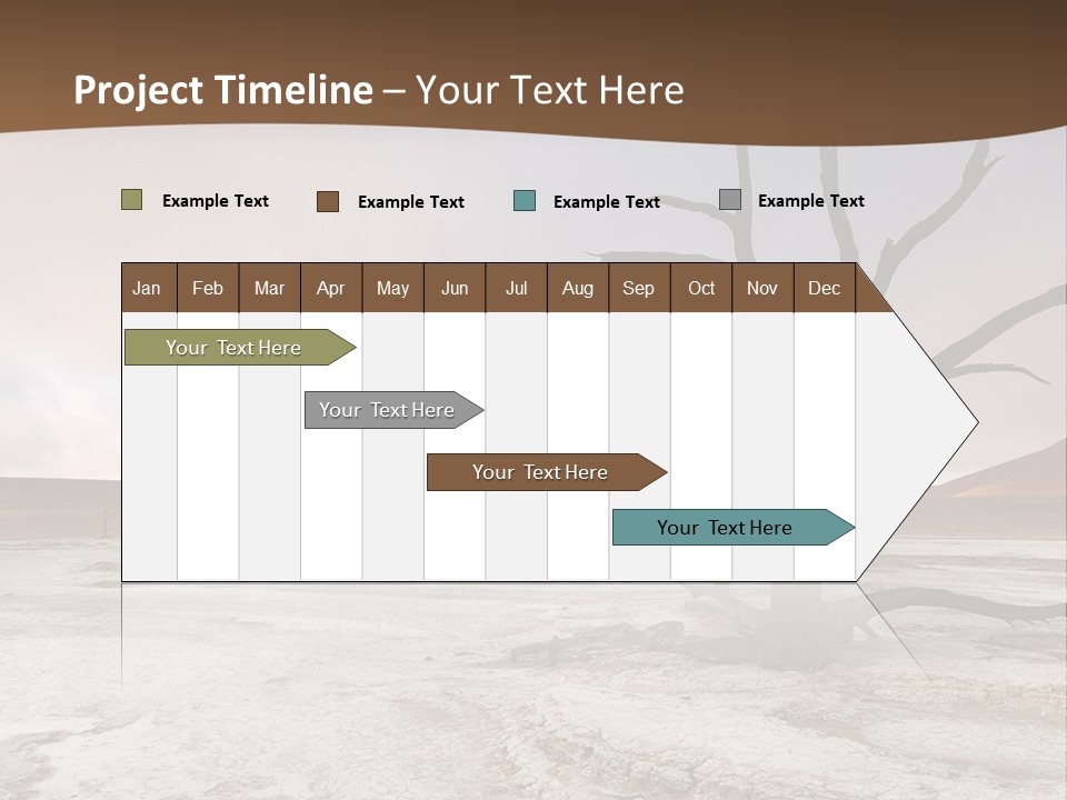 A Dead Tree In The Middle Of A Desert PowerPoint Template