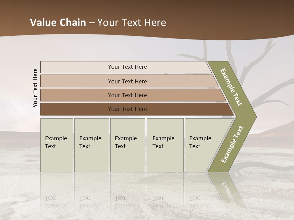 A Dead Tree In The Middle Of A Desert PowerPoint Template
