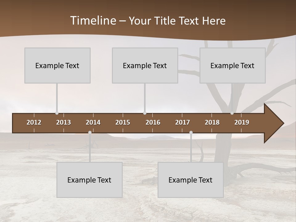 A Dead Tree In The Middle Of A Desert PowerPoint Template