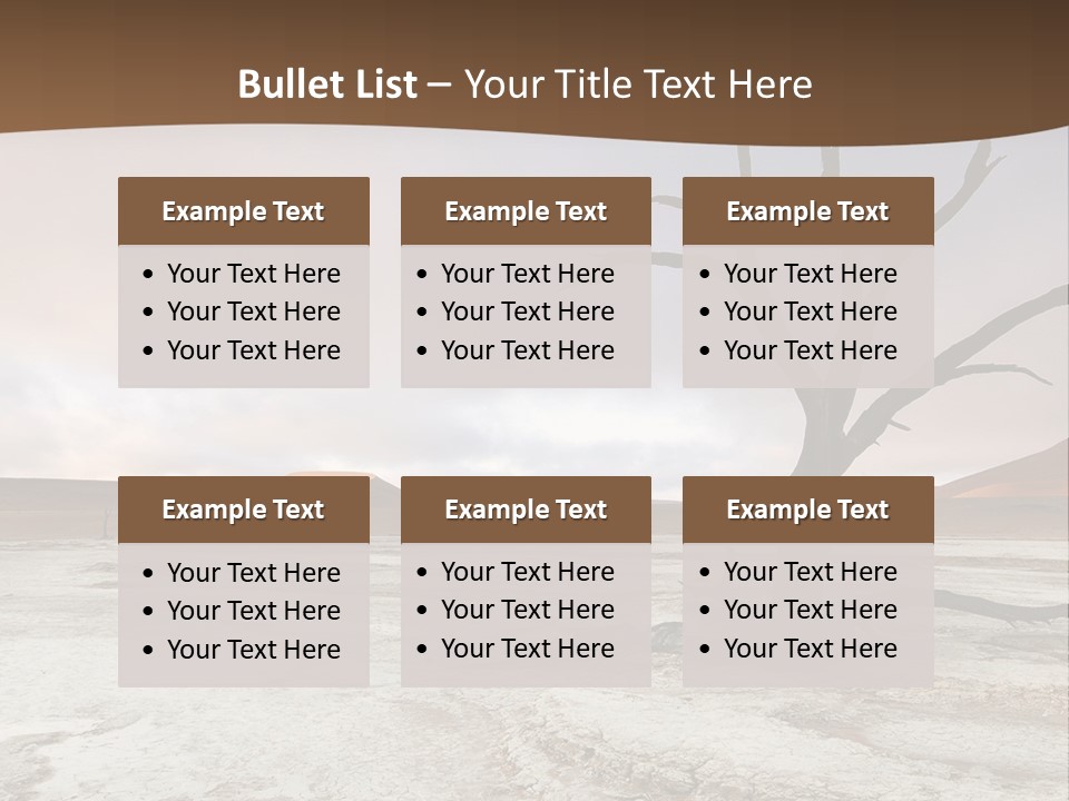 A Dead Tree In The Middle Of A Desert PowerPoint Template