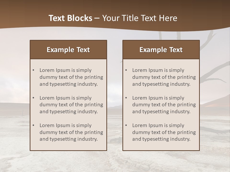 A Dead Tree In The Middle Of A Desert PowerPoint Template