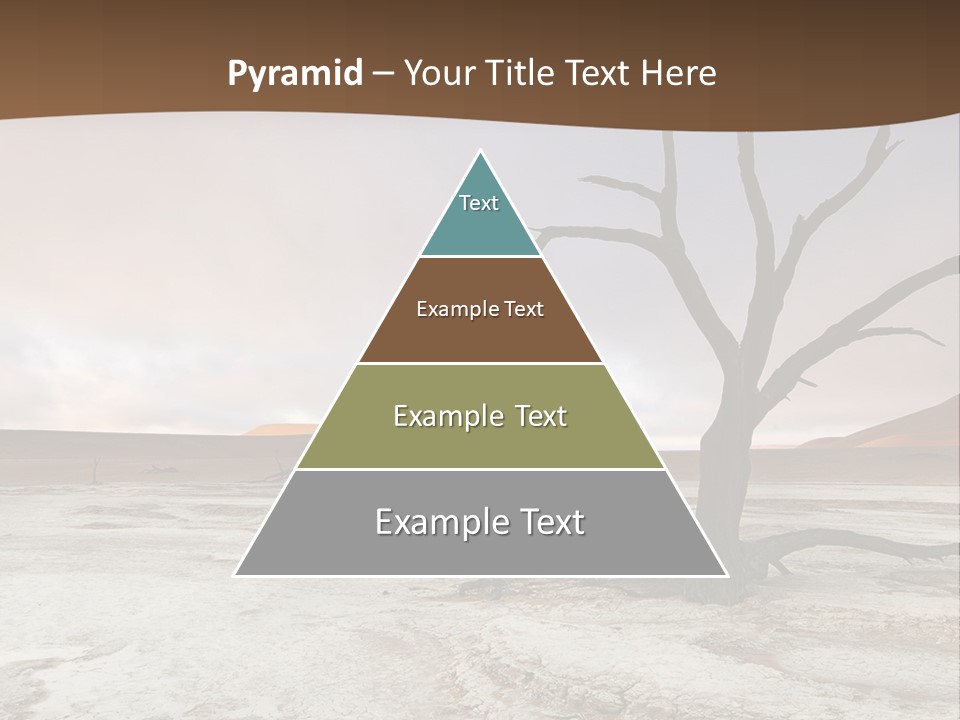 A Dead Tree In The Middle Of A Desert PowerPoint Template