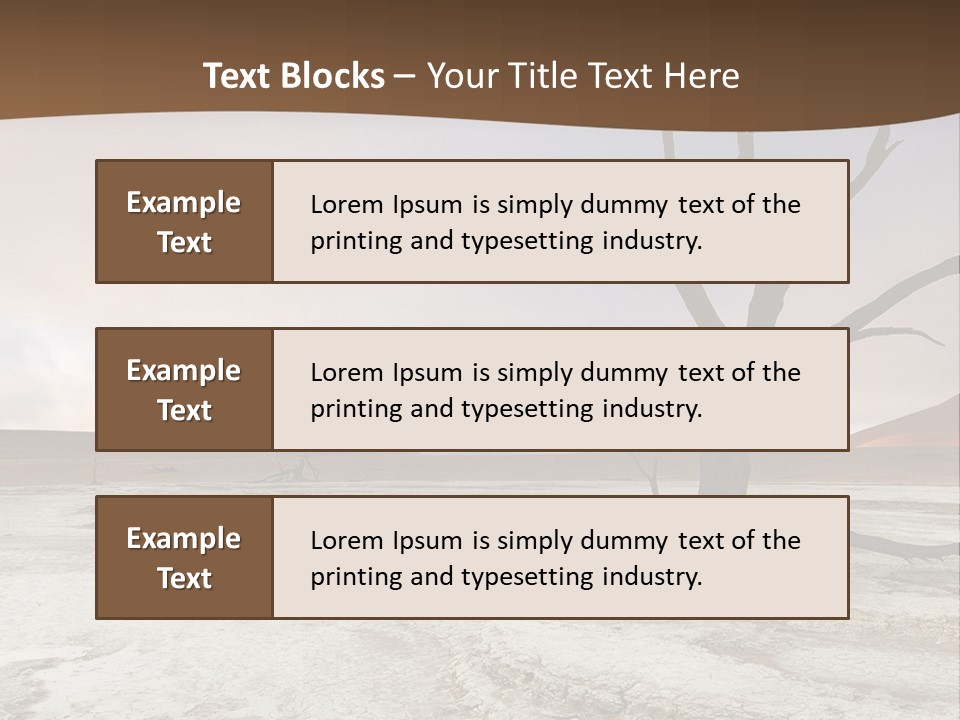 A Dead Tree In The Middle Of A Desert PowerPoint Template