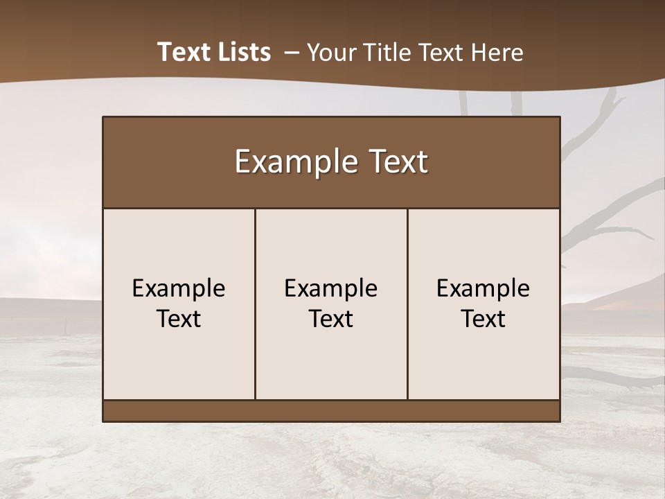 A Dead Tree In The Middle Of A Desert PowerPoint Template