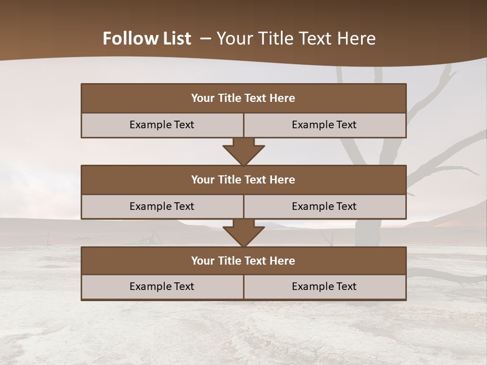 A Dead Tree In The Middle Of A Desert PowerPoint Template