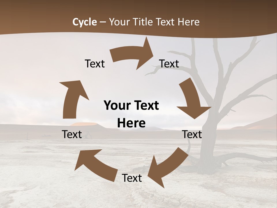 A Dead Tree In The Middle Of A Desert PowerPoint Template
