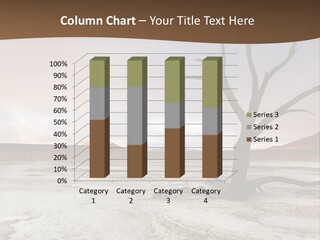 A Dead Tree In The Middle Of A Desert PowerPoint Template