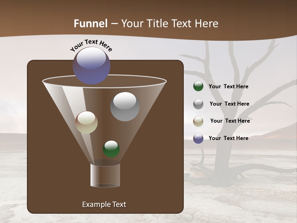 A Dead Tree In The Middle Of A Desert PowerPoint Template