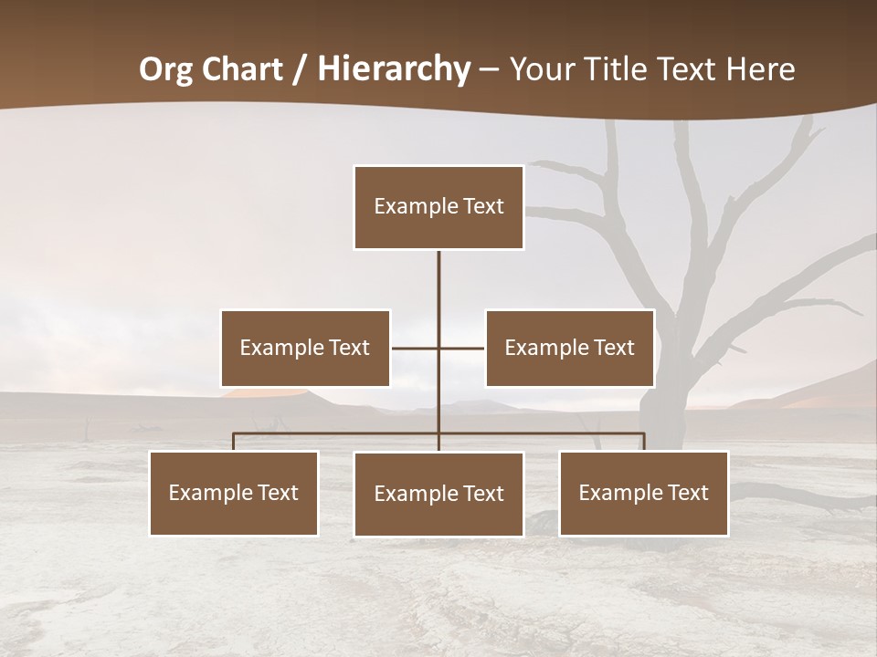 A Dead Tree In The Middle Of A Desert PowerPoint Template