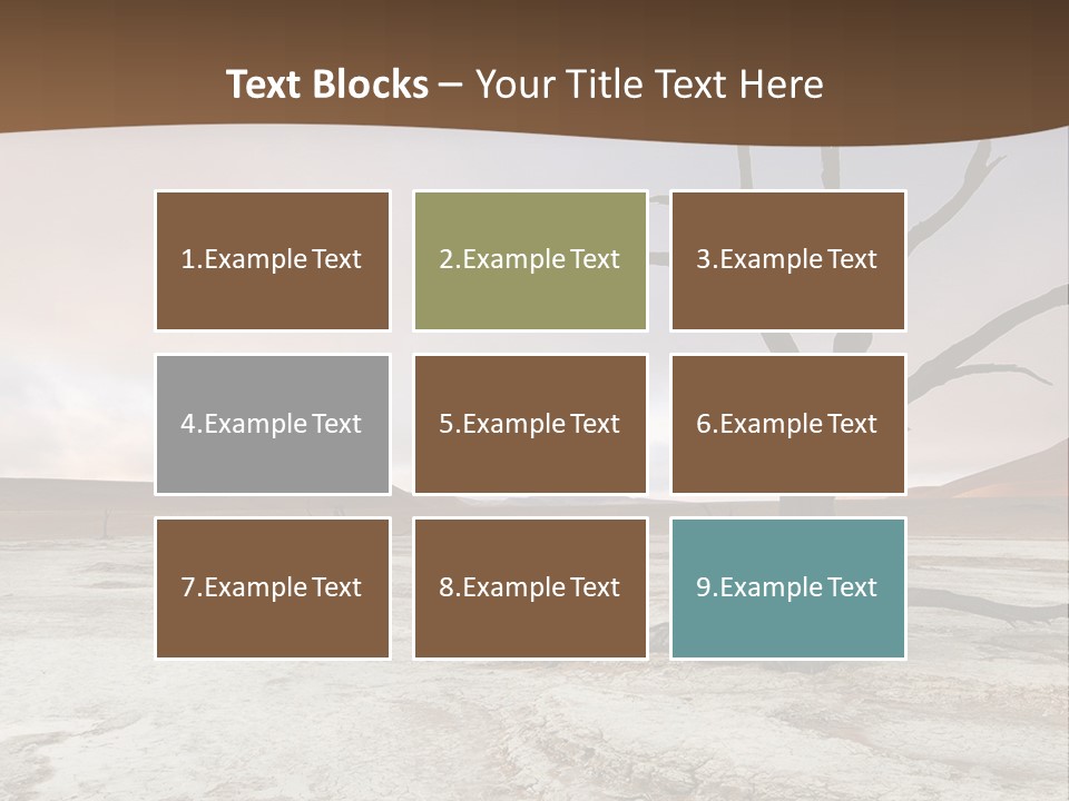 A Dead Tree In The Middle Of A Desert PowerPoint Template