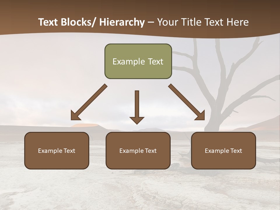 A Dead Tree In The Middle Of A Desert PowerPoint Template