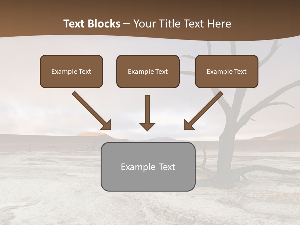 A Dead Tree In The Middle Of A Desert PowerPoint Template