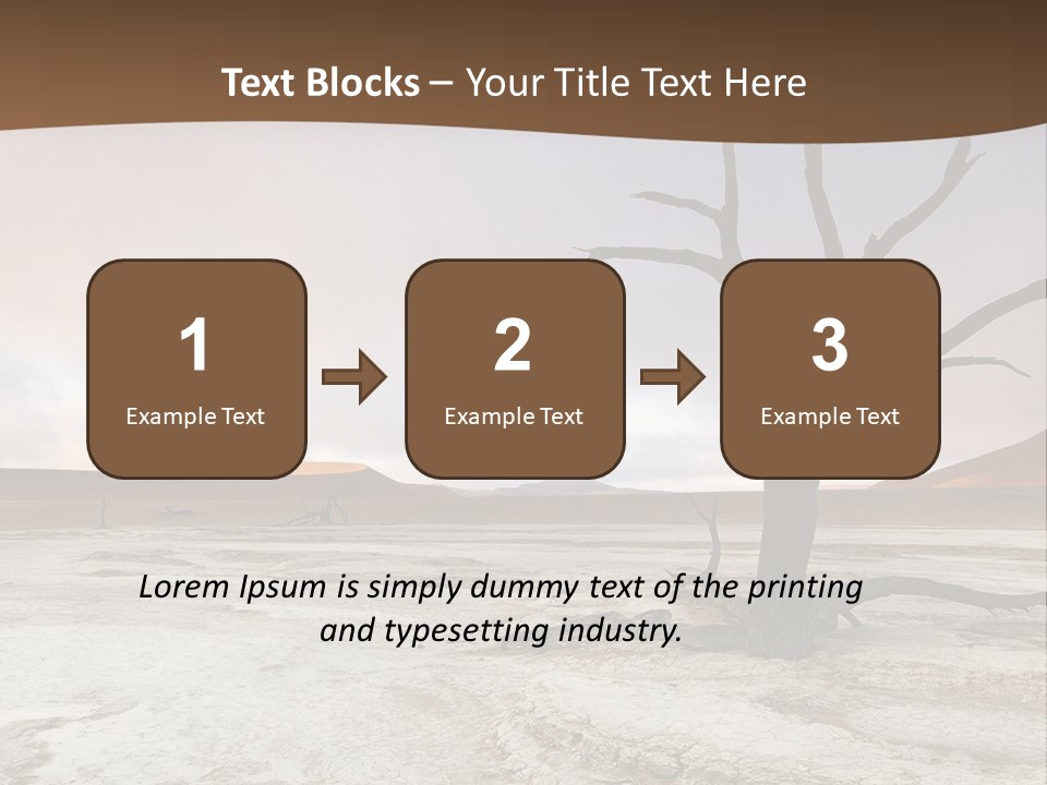 A Dead Tree In The Middle Of A Desert PowerPoint Template