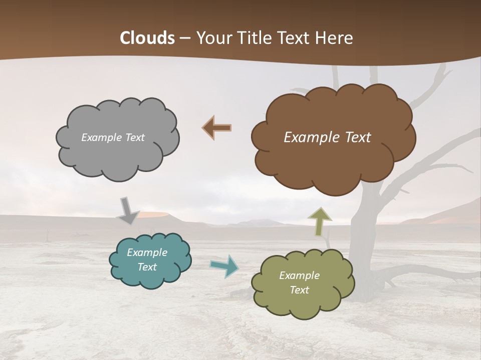A Dead Tree In The Middle Of A Desert PowerPoint Template