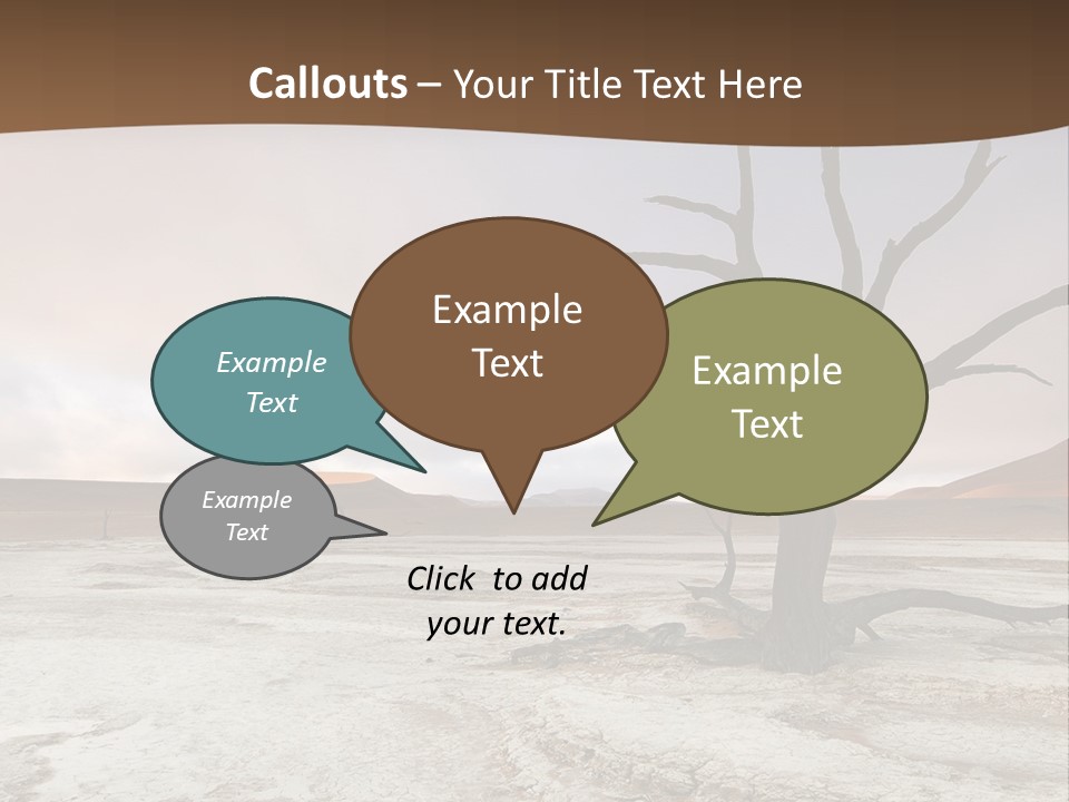 A Dead Tree In The Middle Of A Desert PowerPoint Template