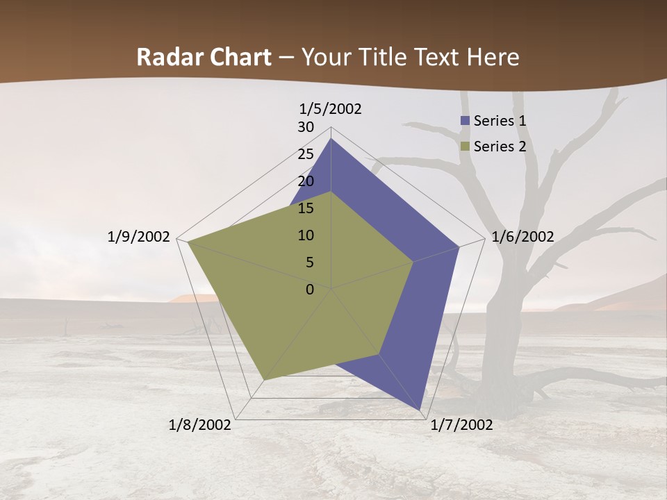A Dead Tree In The Middle Of A Desert PowerPoint Template