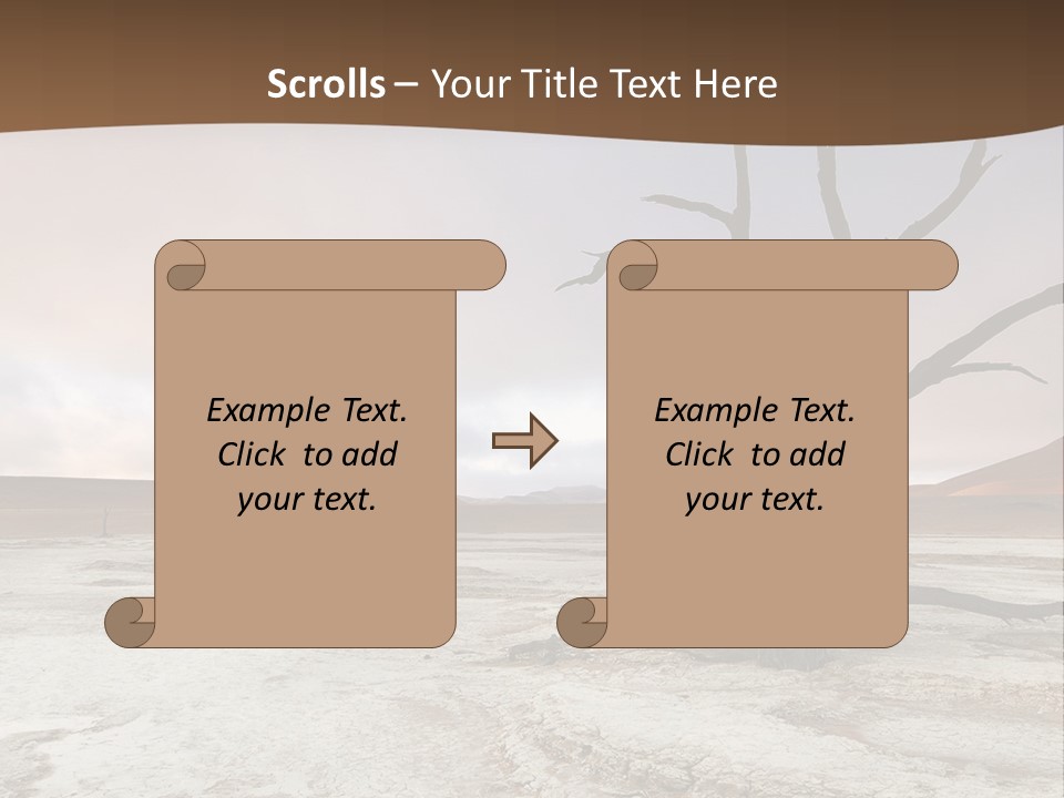 A Dead Tree In The Middle Of A Desert PowerPoint Template