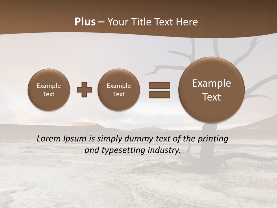 A Dead Tree In The Middle Of A Desert PowerPoint Template