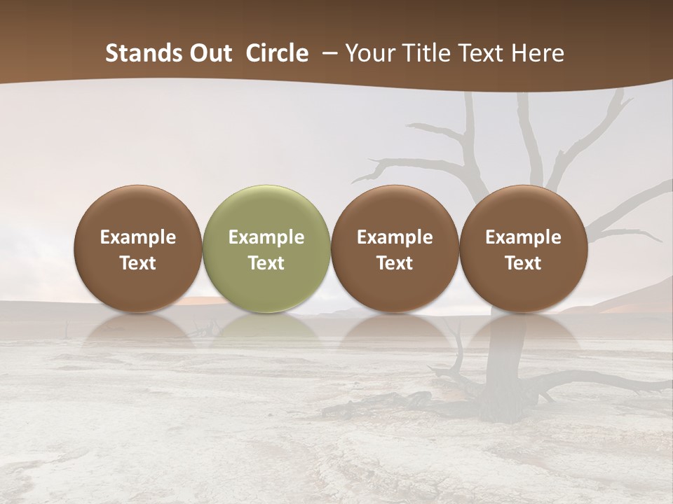 A Dead Tree In The Middle Of A Desert PowerPoint Template