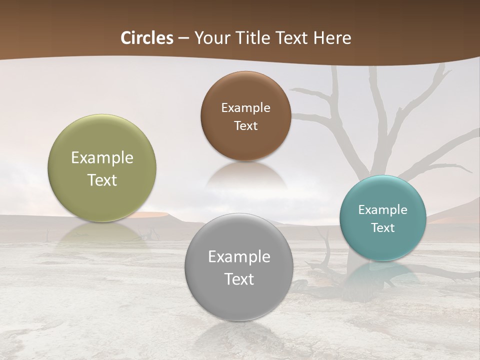 A Dead Tree In The Middle Of A Desert PowerPoint Template
