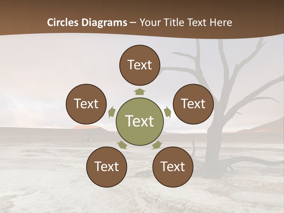 A Dead Tree In The Middle Of A Desert PowerPoint Template