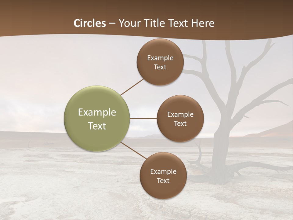 A Dead Tree In The Middle Of A Desert PowerPoint Template