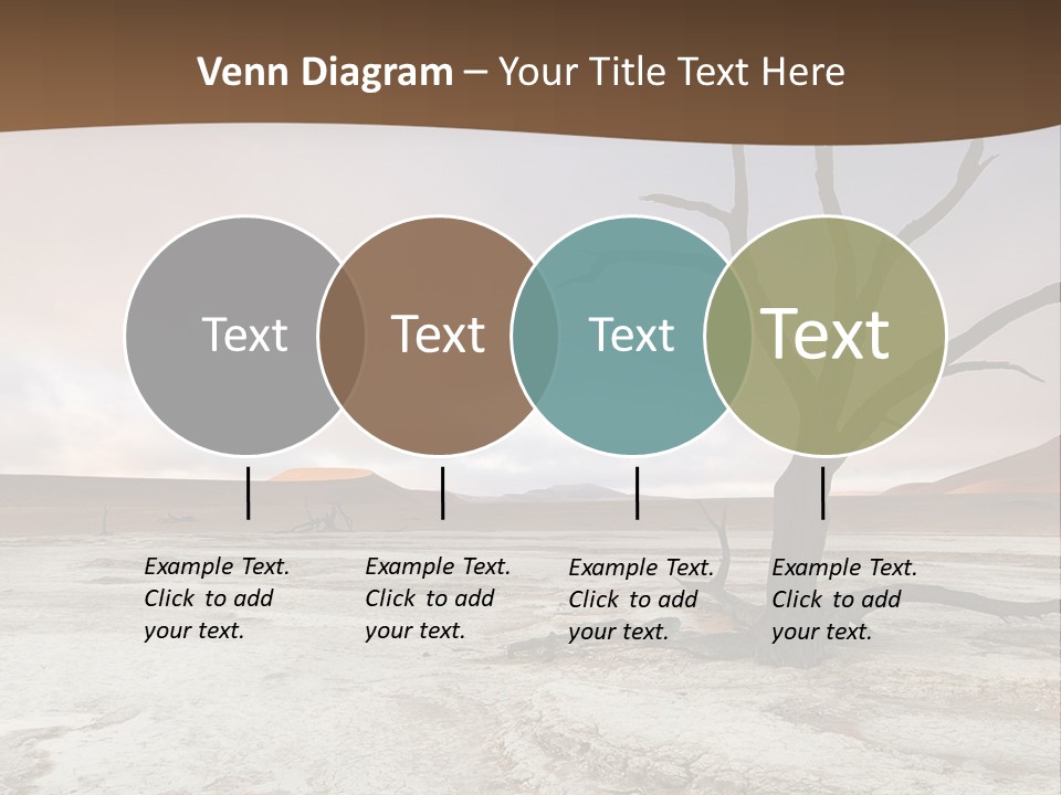A Dead Tree In The Middle Of A Desert PowerPoint Template