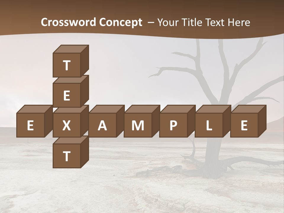 A Dead Tree In The Middle Of A Desert PowerPoint Template