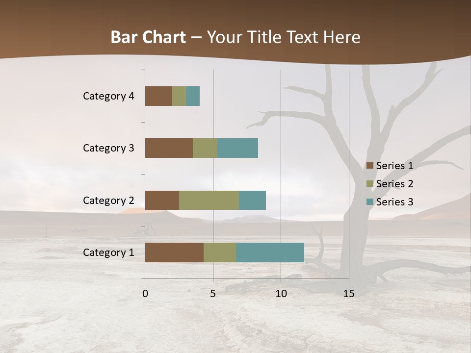 A Dead Tree In The Middle Of A Desert PowerPoint Template