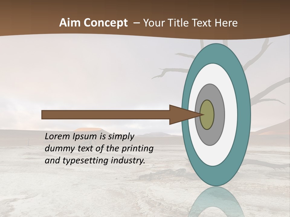 A Dead Tree In The Middle Of A Desert PowerPoint Template