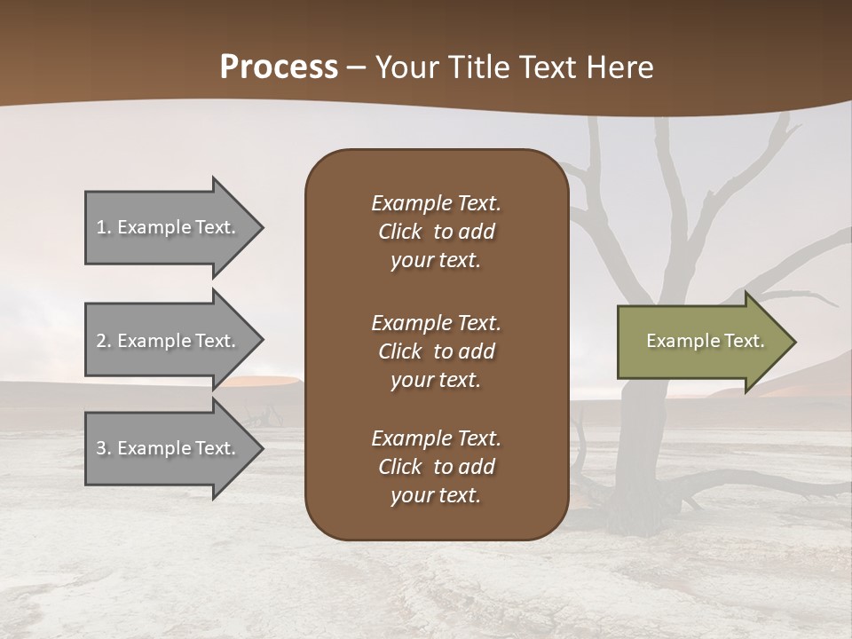 A Dead Tree In The Middle Of A Desert PowerPoint Template
