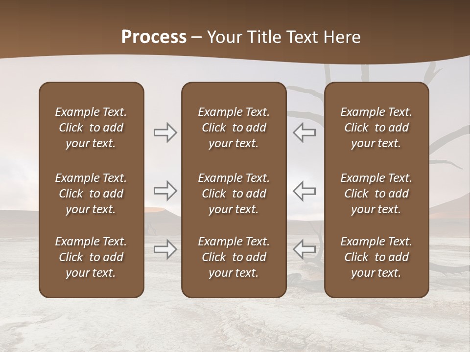 A Dead Tree In The Middle Of A Desert PowerPoint Template