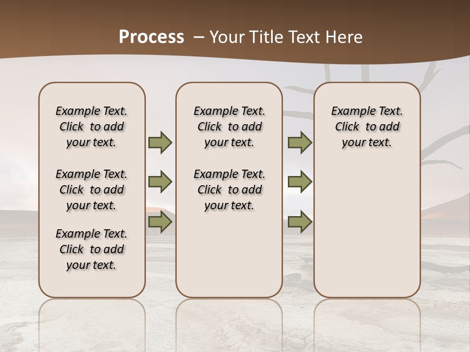 A Dead Tree In The Middle Of A Desert PowerPoint Template