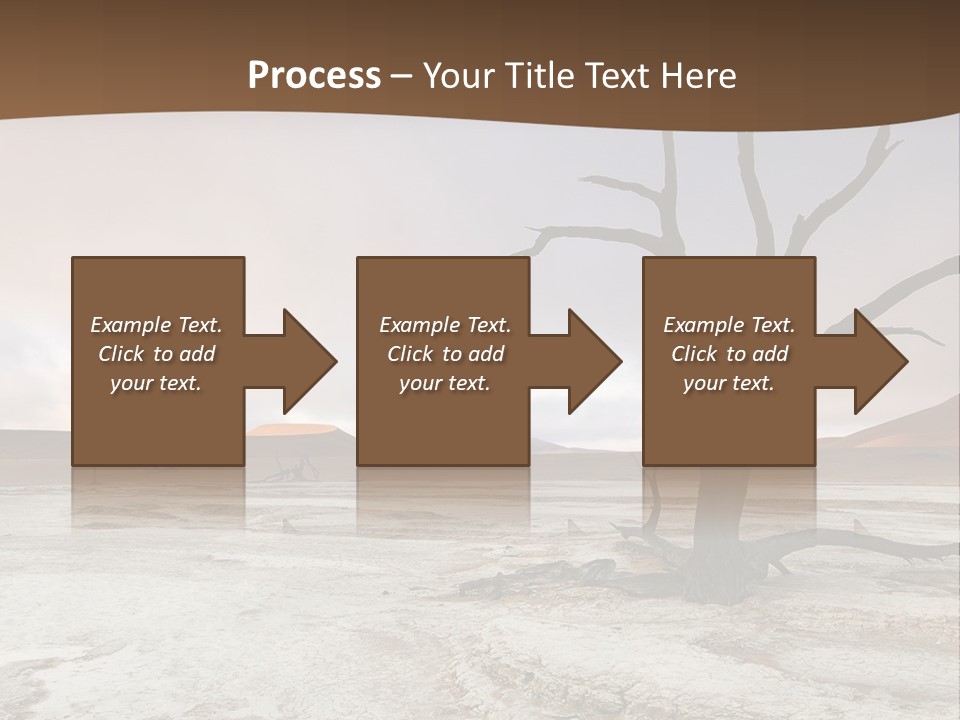 A Dead Tree In The Middle Of A Desert PowerPoint Template