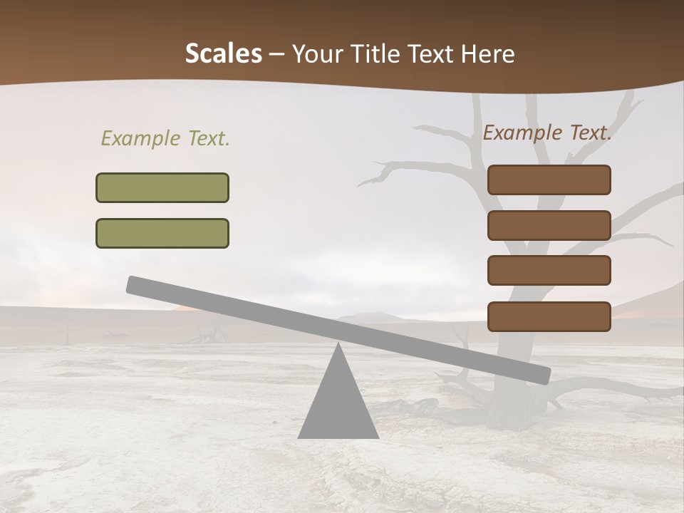 A Dead Tree In The Middle Of A Desert PowerPoint Template