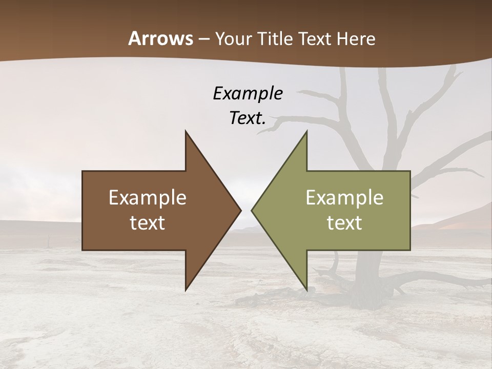 A Dead Tree In The Middle Of A Desert PowerPoint Template