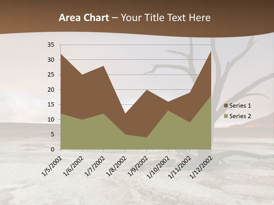A Dead Tree In The Middle Of A Desert PowerPoint Template