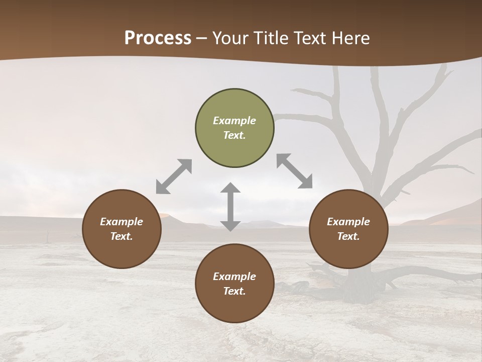 A Dead Tree In The Middle Of A Desert PowerPoint Template