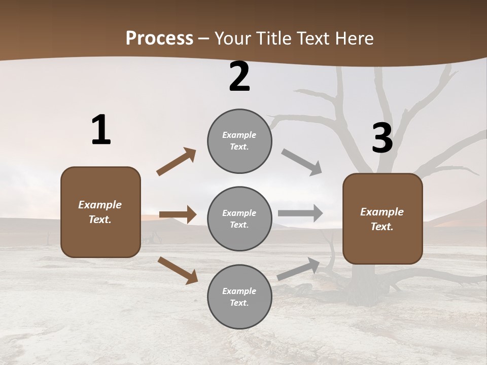 A Dead Tree In The Middle Of A Desert PowerPoint Template
