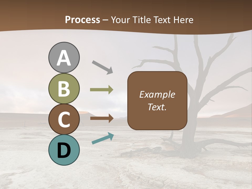 A Dead Tree In The Middle Of A Desert PowerPoint Template
