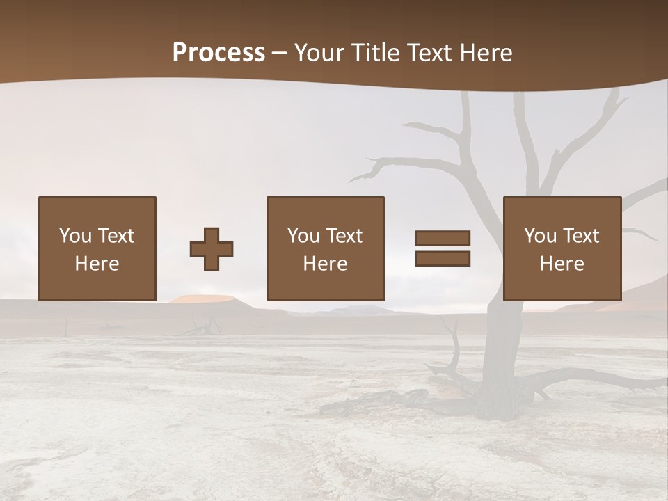 A Dead Tree In The Middle Of A Desert PowerPoint Template