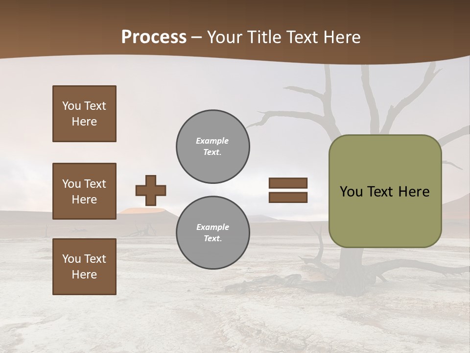 A Dead Tree In The Middle Of A Desert PowerPoint Template