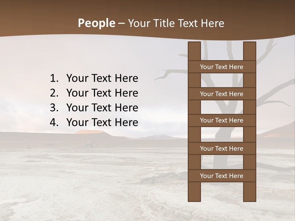 A Dead Tree In The Middle Of A Desert PowerPoint Template