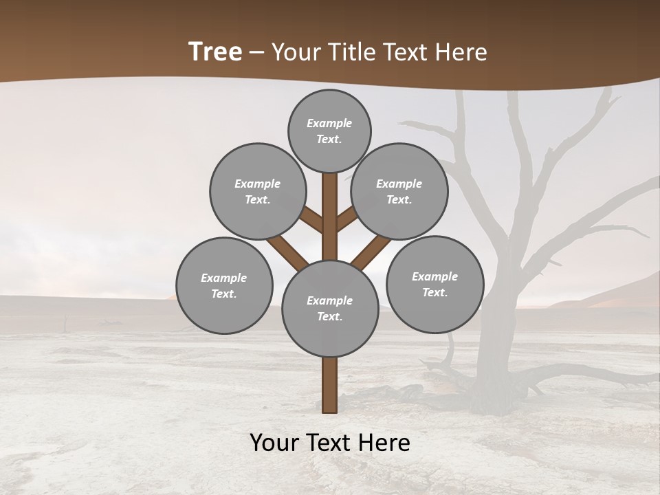 A Dead Tree In The Middle Of A Desert PowerPoint Template