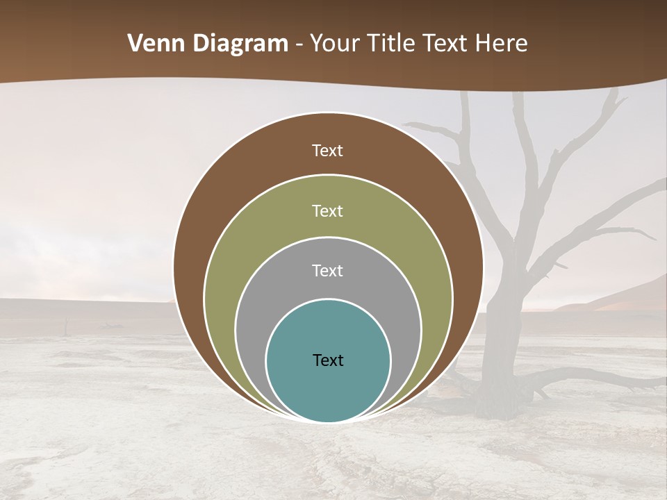 A Dead Tree In The Middle Of A Desert PowerPoint Template