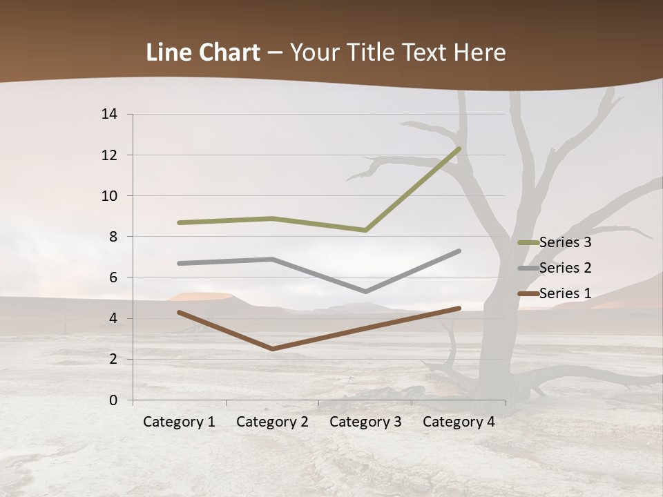 A Dead Tree In The Middle Of A Desert PowerPoint Template