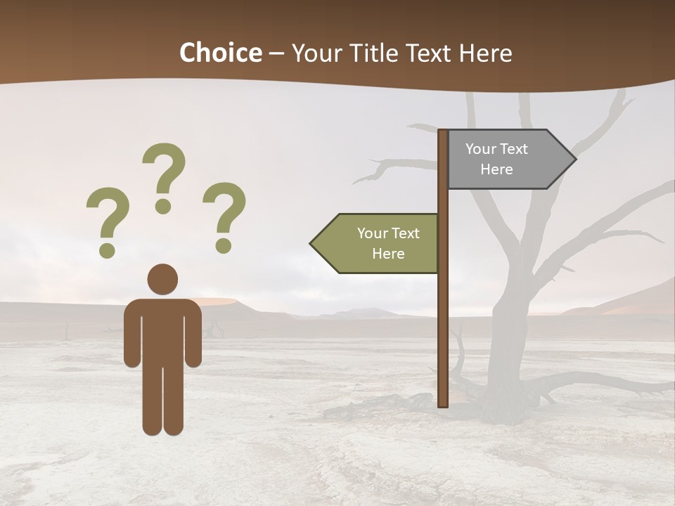 A Dead Tree In The Middle Of A Desert PowerPoint Template
