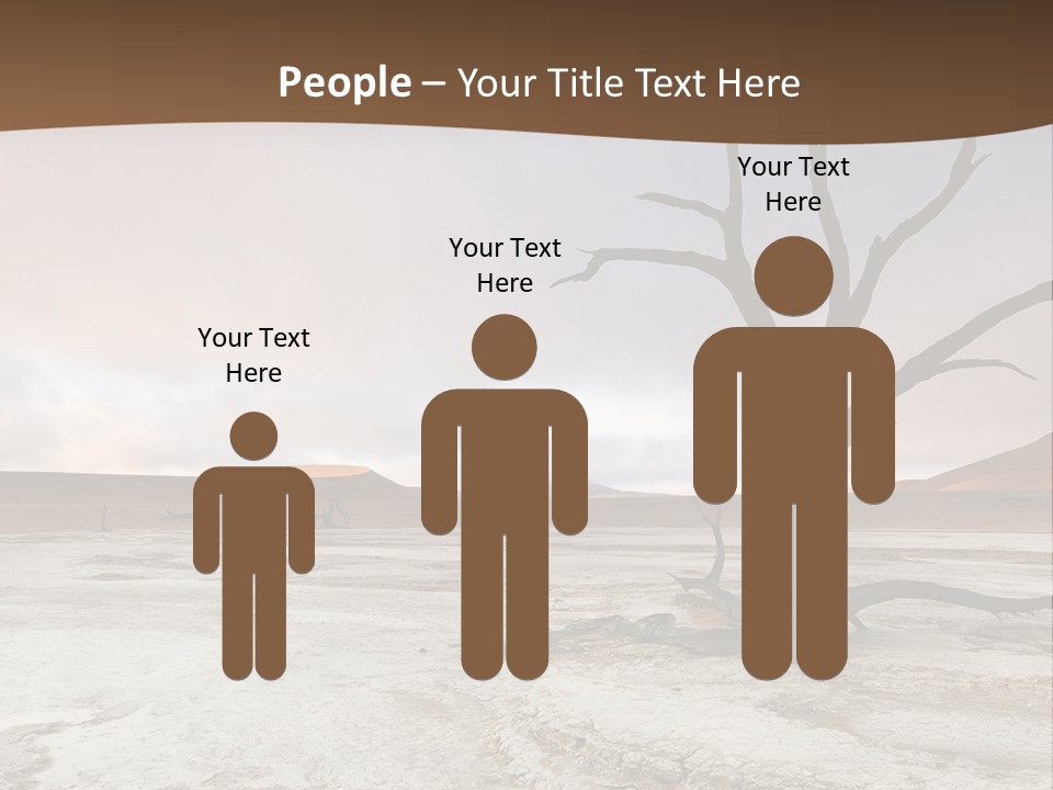 A Dead Tree In The Middle Of A Desert PowerPoint Template