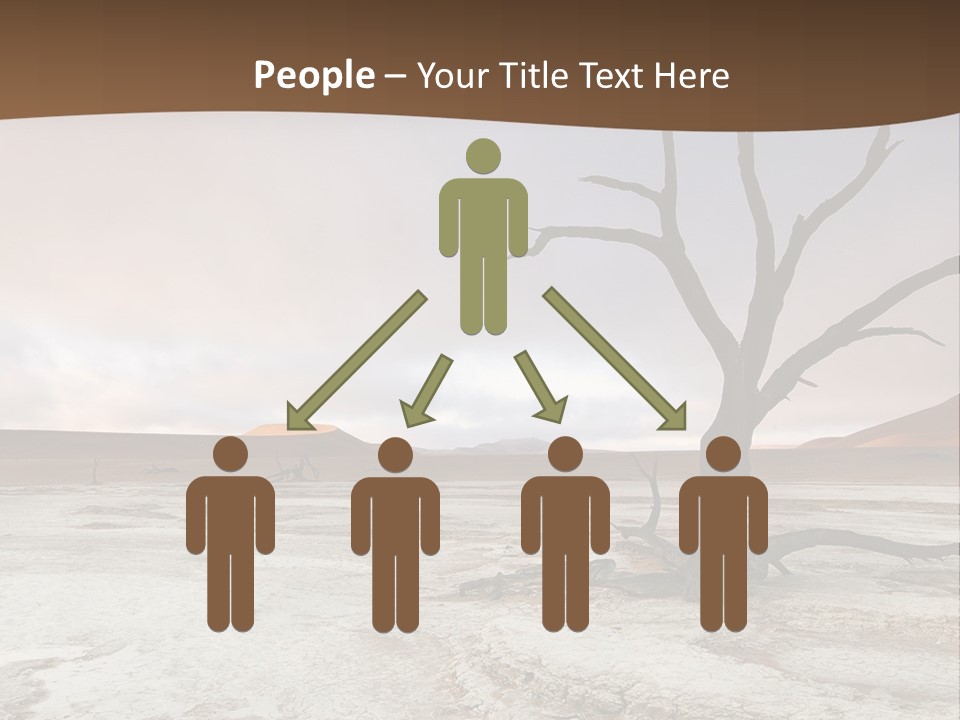 A Dead Tree In The Middle Of A Desert PowerPoint Template