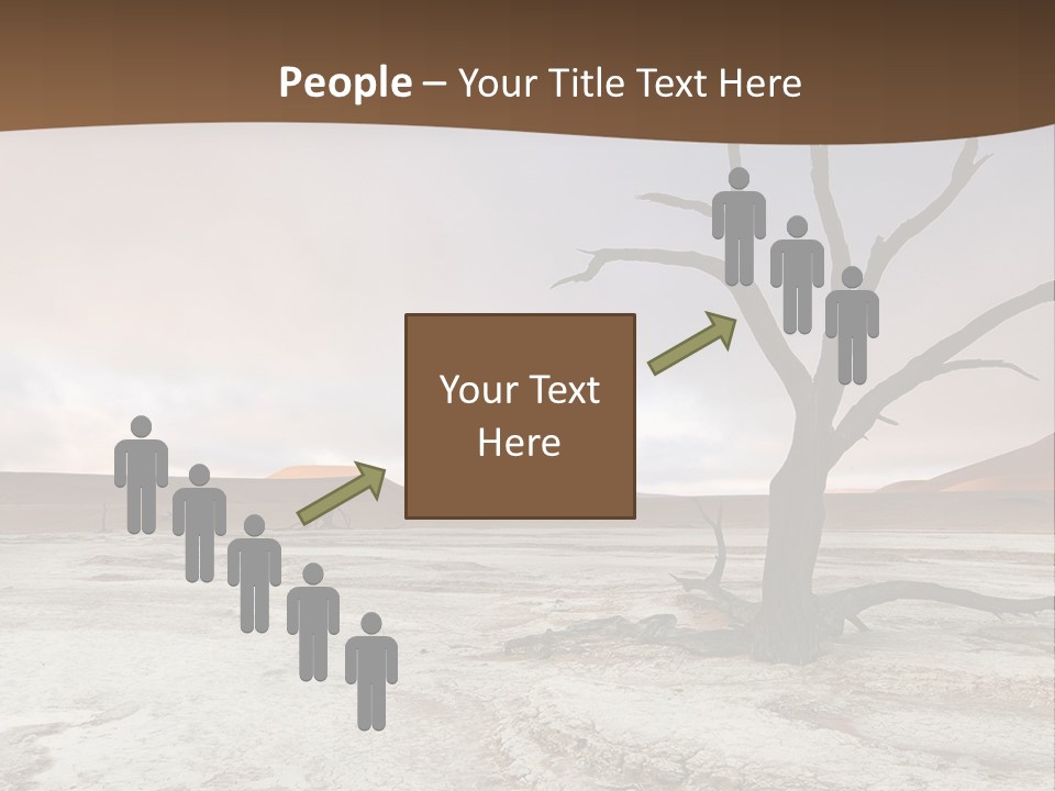 A Dead Tree In The Middle Of A Desert PowerPoint Template